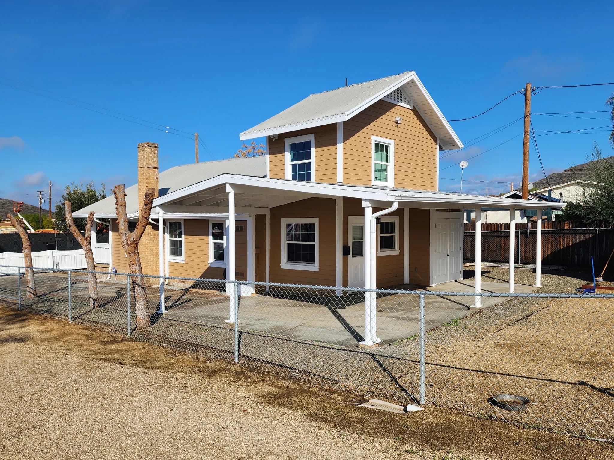 Single-story bungalow exterior with covered porch